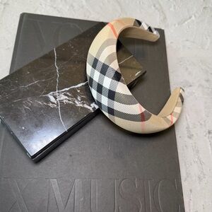 BURBERRY Ladies  wide headband Check Pattern